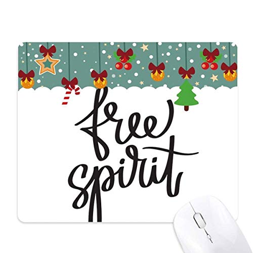 Tapis de souris de jeu Free Spirit Citation Noël en caoutchouc pour bureau