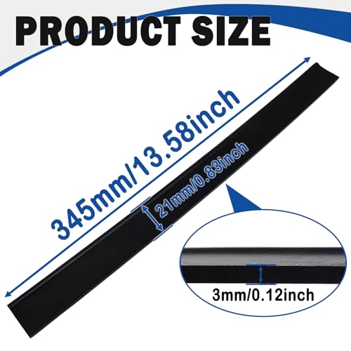 Image of 34.5cm /13.58'' (4pcs) Silicone Glass Squeegee Strips,Squeegee Replacement Silicone Blade for Window, Glass, Shower Doors Cleaning
