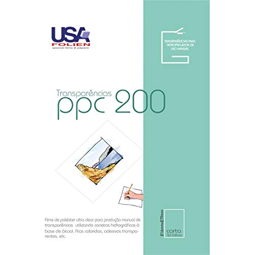 Usa Folien 8256, Transparência Retroprojetor, Manual Carta sem Tarja, Multicolor, pacote de 50