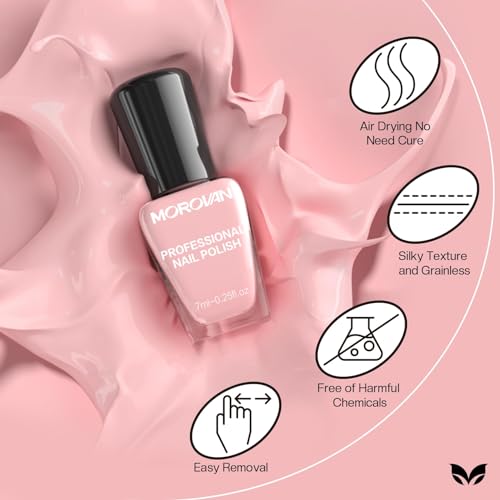 Morovan Fingernail Nail Polish Set: 15 Color Burgundy Red Fall Fingernail Polish Pink Air dry Regular Quick dry Nail Polish Pack 0.25oz Nail Polish Kit Gift for Women - Thumbnail 3