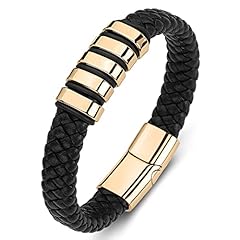 Black leather gold clasp