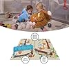 MS BabyWorld - Trendy - Alfombra de Juegos para Bebé 3 tamaños a elegir- Doble Cara, Tapete Muy acolchado (1cm Grosos), Plegable y con Bolsa de transporte (Jirafa/Tigre, 120 * 120) #2