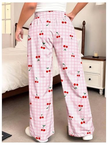 Floerns Women's Plus Size Floral Print Palazzo Pants Wide Leg High Waist Casual Trousers2