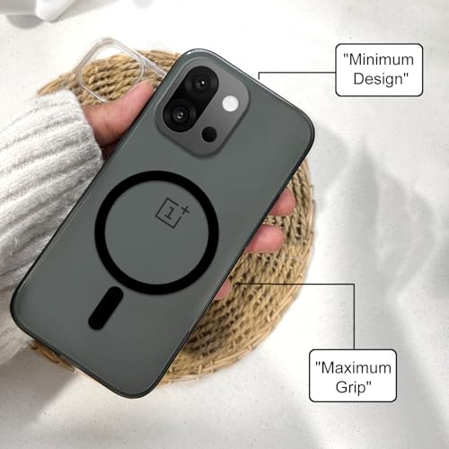 Image of COLORflow Back Cover Compatible with OnePlus 13s 5G | Black Crystal Clear | MAG-Safe | Slim Soft Touch Case with Anti-Slip Grip & Camera Protection