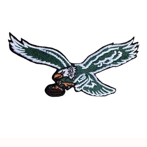 Eagles Bird Wing Kelly Green On Football Fanavorite Team Iron On Sew On Embroidered Patch