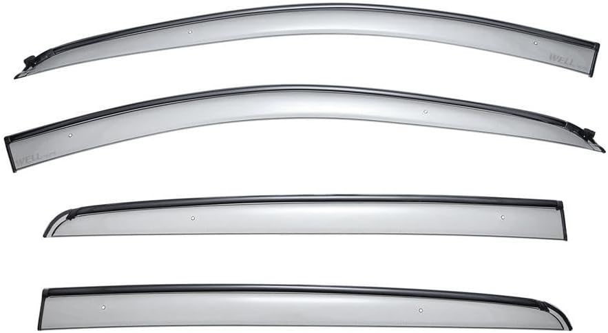 WellVisors Window Visors Wind Deflectors Compatible with Chevrolet Chevy 2012-2020 Sonic Hatchback with Black Trim Rain Guards 3-847CH002