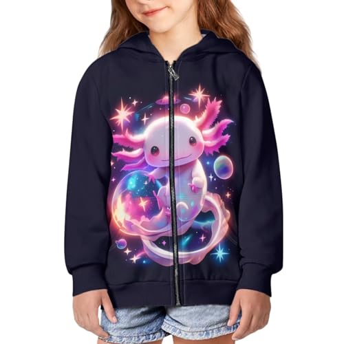 WELLFLYHOM Zip Up Sweatshirt Graphic Hoodies for Kids 6-16 Girls Long Sleeve Sweater Shirts Tops for Fall Spring