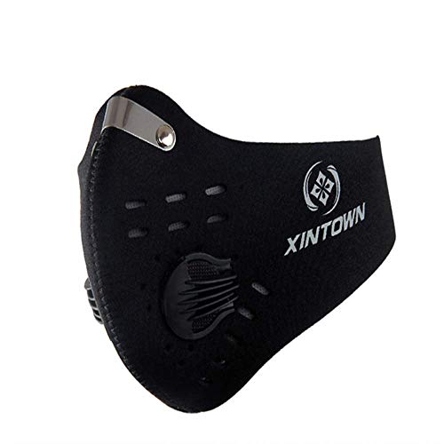Anti Pollution Dust Mask Cycling Mask with 2 Valves and 4 Activated Carbon