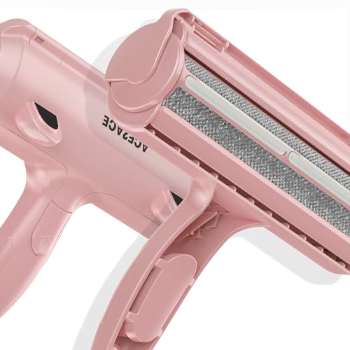 Image of ACE2ACE Pet Hair Remover Roller, Reusable Animal Hair Removal Brush for Dogs and Cats, Self Clean Pet Fur from Carpet, Furniture, Rugs, Laundry, Clothes and Bedding, Sofa, Pink