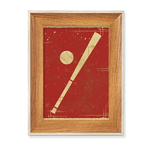 Cadre de photo en bois baseball rouge affichage tableau art - 2