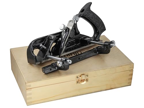 Faithfull 778 Falzhobel in Holzbox – Gusseisen-Falthobel mit präzise geschliffener Basis für Tischlerarbeiten, Fräsarbeiten und Querholzbearbeitung