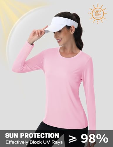 MAGCOMSEN Women's UPF 80+ Workout Shirts Long Sleeve Atheltic T-Shirt Quick Dry Rash Guard Swim Tops2