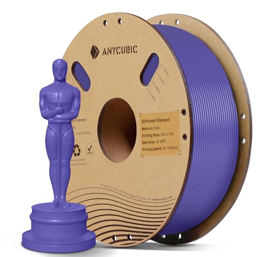 ANYCUBIC PLA Plus Filament 1.75mm Lila, PLA+ 3D Drucker Filament, Intelligente Identifikation, Filament-3D-Druckmaterialien 1kg 1KG Lila Opulenz 1KG