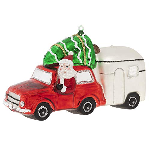 Moving IN SANTA ORNAMENT, Red