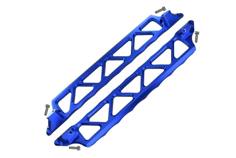 Aluminum Side Trail for Traxxas 1:5 X Maxx 6S / X Maxx 8S / XRT 8S Monster Truck Upgrades - 2Pc Set Blue