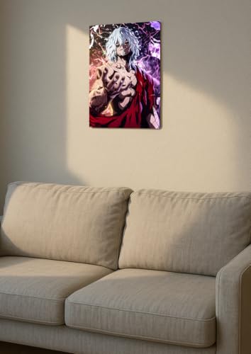 Image of NIJUKA Anime Printed A4 Size Metal sheet Poster For Home And Room Decoration | For Anime Art Fans Boys And Girls (Tomura Shigaraki New Power)