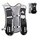 TRIWONDER 5L Ultraleichter Trinkrucksack, Trail Run Rucksack Trinkweste, Hydration Pack Fahrradrucksack für Marathon, Laufen, Camping, Wandern (Schwarz - nur Trinkrucksack, Einheitsgröße)