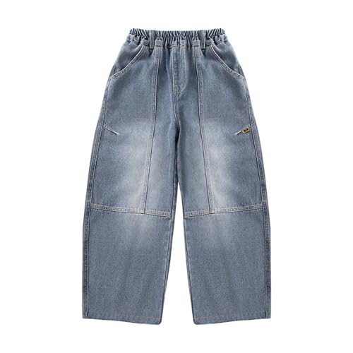 Jean décontracté garçon avec jambes larges en coton