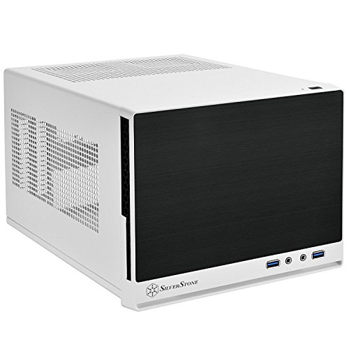 Image of Silverstone Technology Ultra Compact Mini-ITX Computer Case with Solid Faux Aluminum Front Panel in White and Black SG13WB-Q