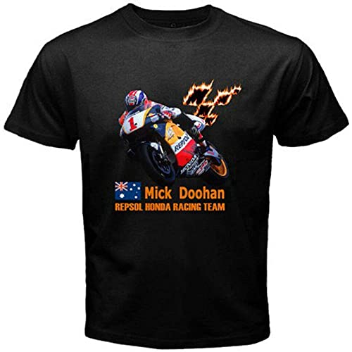 SHOUCHI Mick Doohan Moto GP Rider Men Black T Shirt Black XL