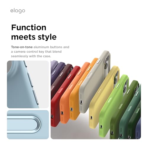 Image of elago for iPhone 17 Pro Max Case, Premium Magnetic Silicone Case, Compatible with MagSafe, Liquid Silicone Material, Protective Cover, Shockproof, Slim Phone, 6.9 inch (Sky Blue)
