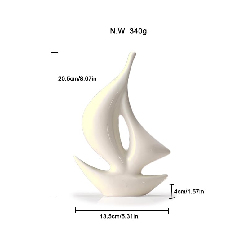Estatua de cerámica moderna para decoración de estantería miniatura 6