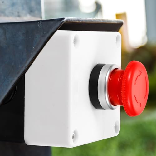 Caja de botón de emergencia e interruptor momentáneo de plástico jojofuny 6