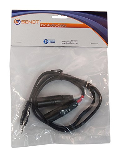 Sendt 3 Foot 3.5mm Male to Dual XLR Male Cable Convert A 3.5mm Jack to XLR