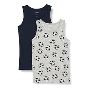 Name IT NOS Nkmtank Top 2p Grey Mel Football Noos jongens NKMTANK TOP 2P GREY MEL FOOTBALL NOOS (2-Pack)