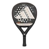 Pala de Pádel adidas Kardex Attl Negra + Gritt Negro, de Fibra de Vidrio, Núcleo con Goma Eva Density, Pala Pádel Redonda, Superficie Rugosa, para Control y Solidez, Tecnología Spin Blade