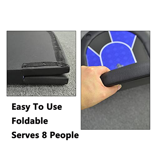 YQCXG 71,5 Zoll klappbarer Pokertisch, Casino Hold'em Poker Domino Kartenspieltisch für 4 Spieler, maximale Tragkraft beträgt 265 Pfund, für Campingpartys und Treffen mit Freunden zu Hau – Bild 4