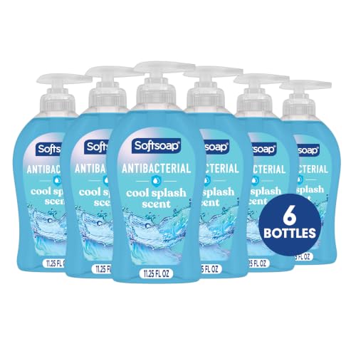 Softsoap Antibacterial Hand Soap, Eliminates 99% of Bacteria, Cool Splash, 6-Pack - image 1