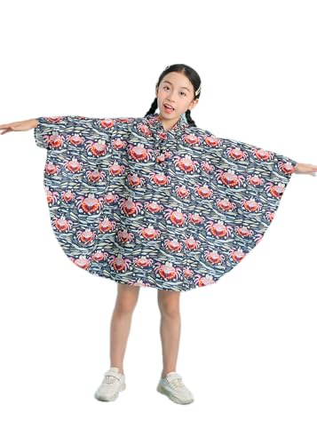 Image of Freesmily Kids Cute Raincoat Waterproof Rain Poncho Jacket Coat for Girls Boys
