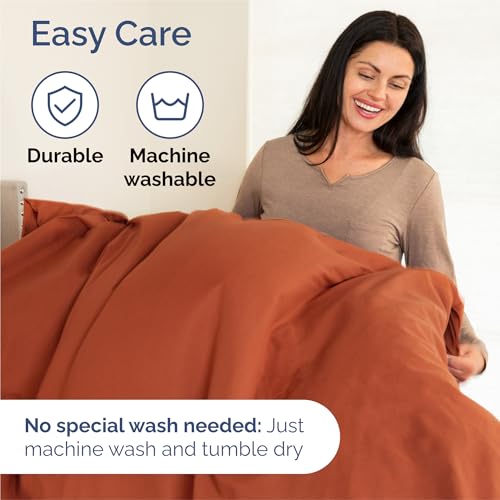 Image of King 6 Piece Bed Sheet Set - Soft, Breathable & Cooling Sheets - Terracotta | Ultra Soft Hotel Luxury Bedding Set w / 8-16 Inch Deep Pockets - 1 Flat & 1 Fitted Sheet & 4 Pillowcases - Wrinkle & Fade Free