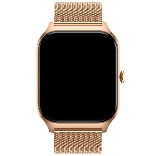 CASCHO Smartwatch Damen mit Telefonfunktion, 1.85' HD Uhren mit Herzfrequenz SpO2 Schlafmonitor Schrittzähler, 120+ Sportmodi Fitnessuhr, IP68 Fitness Tracker, Smart Watch Kompatibel für iOS Android