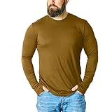 Merino 365 Merino Longsleeve with Thumbloops, Large, Ochre