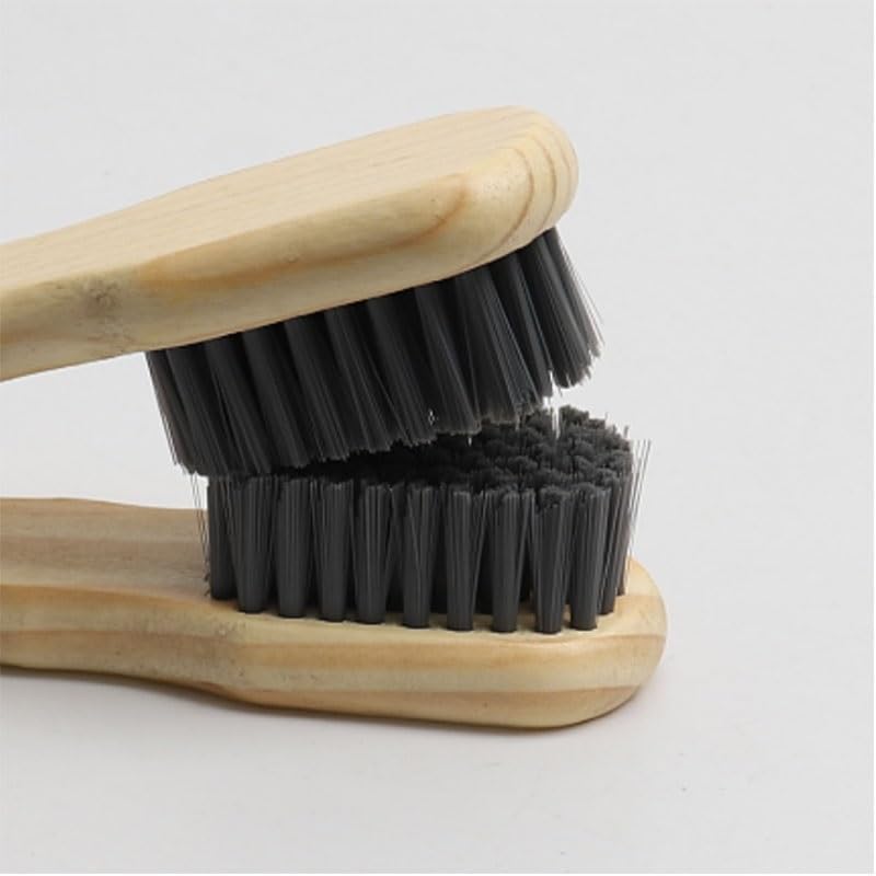 Wood Handled Shoe Brush Cleaning Stiff Bristle Household