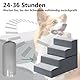 WGYTECH Haustiertreppe für Kleine Hundetreppe für Sofa und Bett aus Hochdichtem Schwamm Treppe mit Abnehmbare Waschbare Bezug Rutschfestem Boden,4 einsetzbare Stützplatten(4-Stufen)