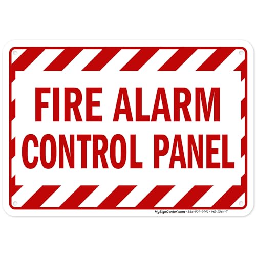 Fire Alarm Control Panel Sign, 10x7 Inches, Rust Free .040 Aluminum, Fade Resistant, Made in USA by My Sign Center
