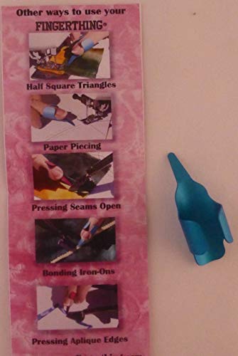 Sew-E-Z Fingerthing Thread Controller, Awl and Fabric Pusher ~ Teal ~ Adjusts to Fit