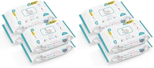 Image of R for Rabbit Feather 312 Baby Wet Wipes for new born Combo Pack of 8