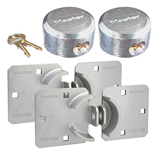 Master Lock - Hasp/Hidden Shackle (2) Keyed Alike Padlocks 770-6271NKA-2 w/BumpStop Technology