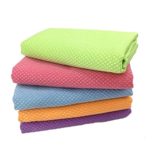 HOLIDYOYO 5 Piezas Paños de Limpieza de Microfibra Unidades Trapos Absorbentes para Cocina y Cristales Diseño Plegable y Suave para Uso Doméstico y Automoción Colores Color Color Aleatorio