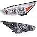Headlights Assembly Compatible with 2015-2018 Ford Focus ST/SE/S Halogen Headlights Headlamp Pair, Chrome Housing Amber Corner
