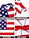 Boys American Flag Patriotic Golf Polo 4th of July Stars Stripes Pieced Toddler Kids Button Down Shirt, Red, Small
