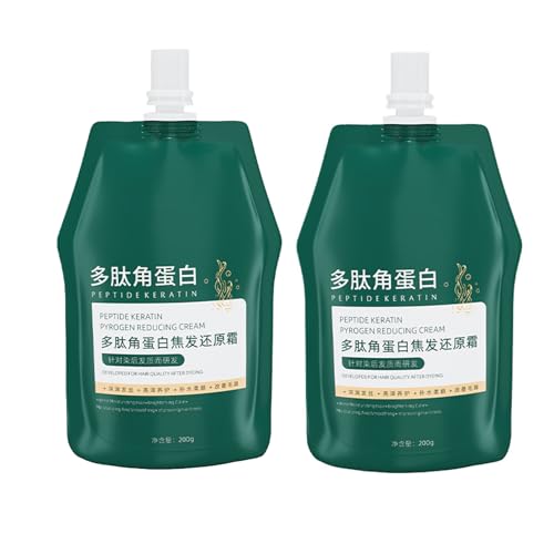 Keratin Hair Restoring Cream and Hydrating Smoothing Damage Repair, Smoothing Conditioner (2PCS)
