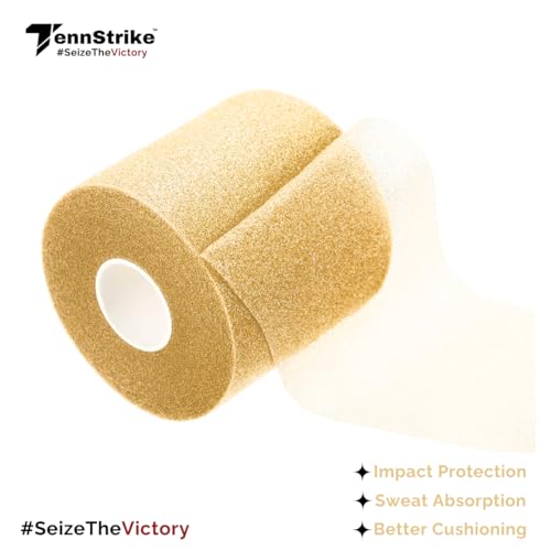 Image of 27 Metre x 70 mm Cushion Wrap for Badminton, Tennis & Pickleball Rackets | Shock & Vibration Control | Moisture Absorbing Cushion | Pro Player Use | Yellow Color (Skin)