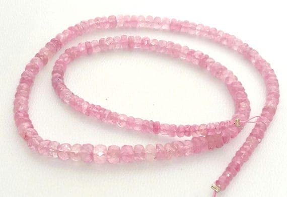 Saphir rose en perles facettées de qualité gemme pour la haute joaillerie