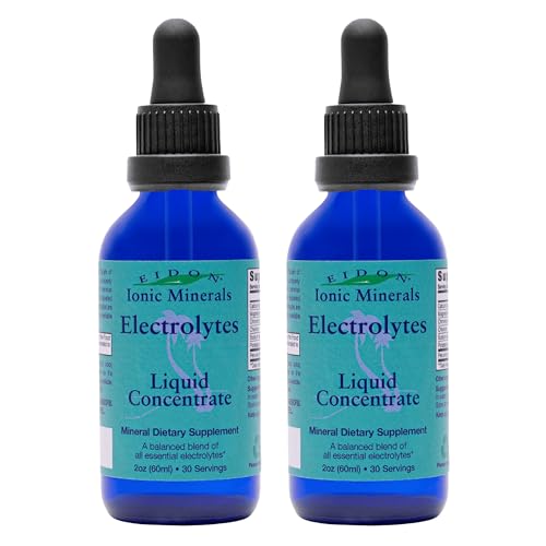Eidon Liquid Electrolytes - Liquid Electrolyte Drops, Ionic Mineral Supplement to Add to Water, Balances Electrolyte Equilibrium, Sugar Free Unsweetened Hydration for Men & Women - 2 oz, 2 Pack