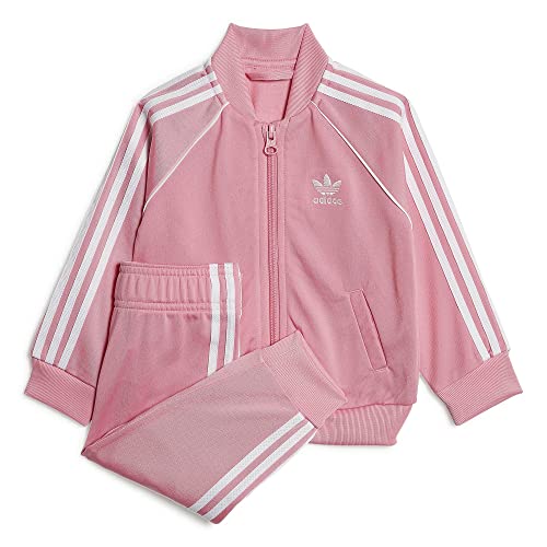 adidas SST Tracksuit Survêtement, Rose/Blanc, 3-4 Ans Mixte Enfant